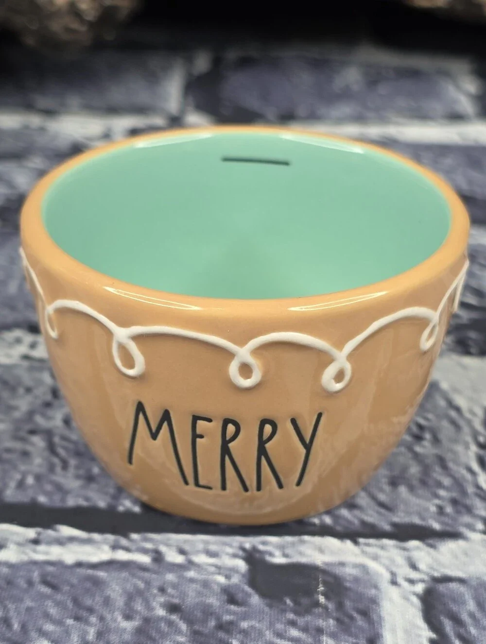 Rae Dunn HAVE A MERRY LITTLE CHRISTMAS Gingerbread Man Measuring Cups Set